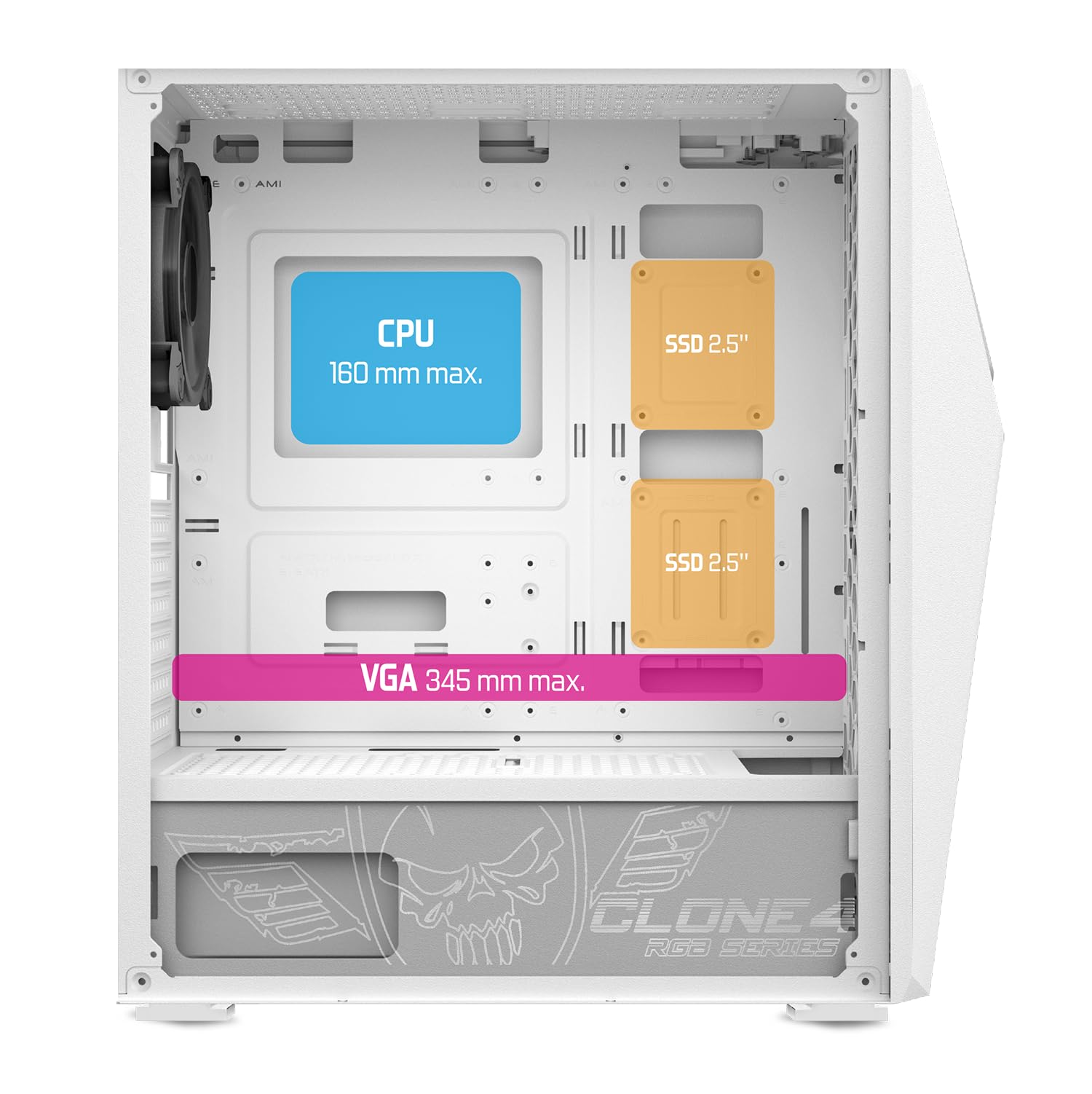 Clone 4 - Boitier Pc Gamer Rgb Avec Paroi Transparente En Verre Trempé - Créez Votre Pc Gaming