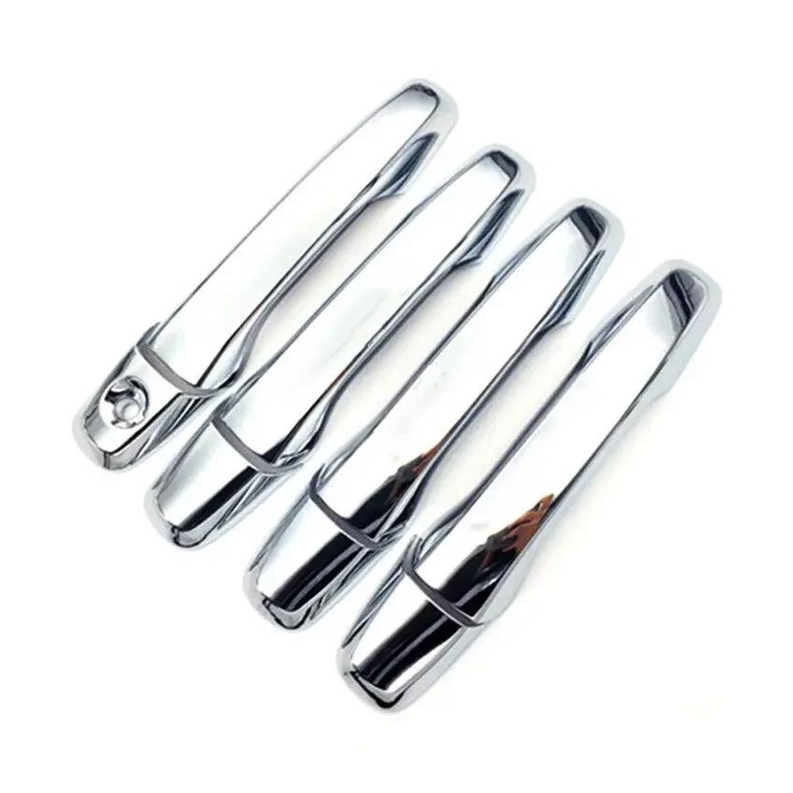 KJHOPY Car Door Handle Cover Sticker Moulding Trim Protective Accessorie for Ford for Explorer 2011-2019(Chrome No Hole)