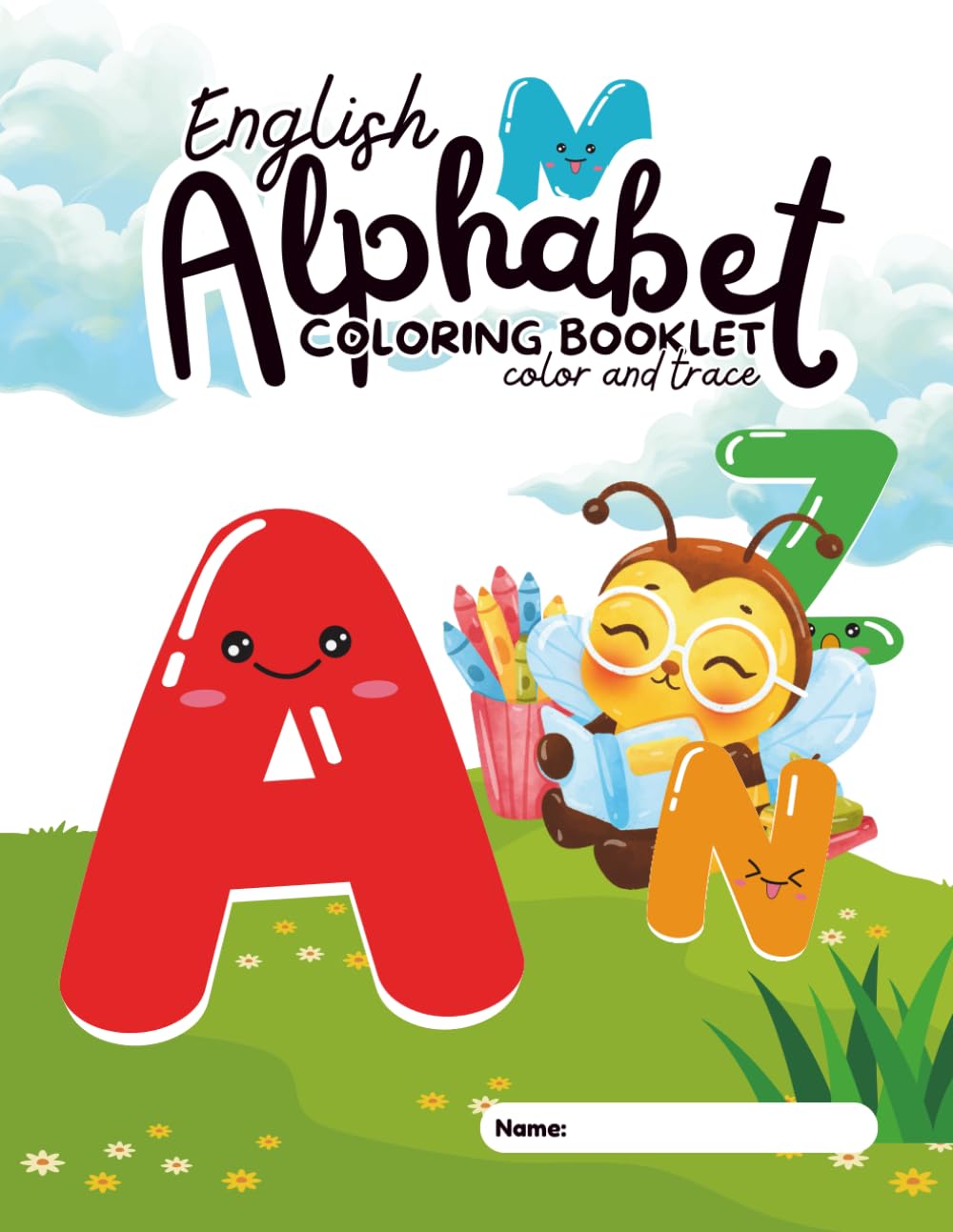 A to Z Animal Alphabet Coloring Book for Kids: Learn Letters, Animals & Handwriting Tracing