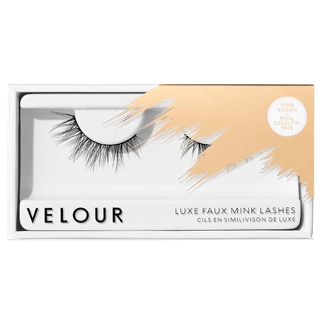 Velour Vegan Luxe Faux Mink Eyelashes Light Fluffy False Lash Extensions Wear up to 20 Times Luxurious and