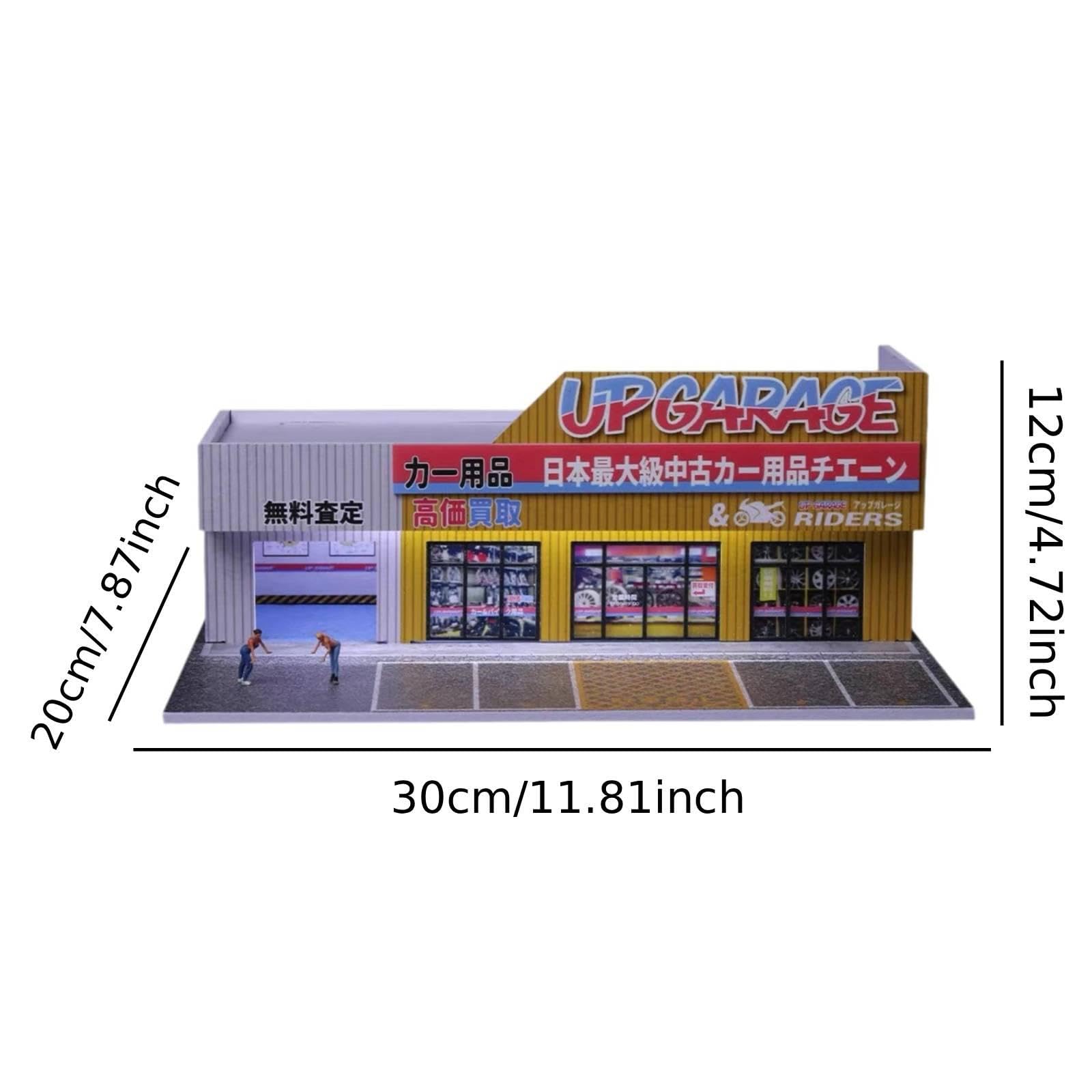 Colcolo 1/64 Parkplatz-Diorama, Modellauto-Vitrine, Foto-Requisite, Szenario, Mikrolandschaftsdekor, Miniaturszene, Modellgarage