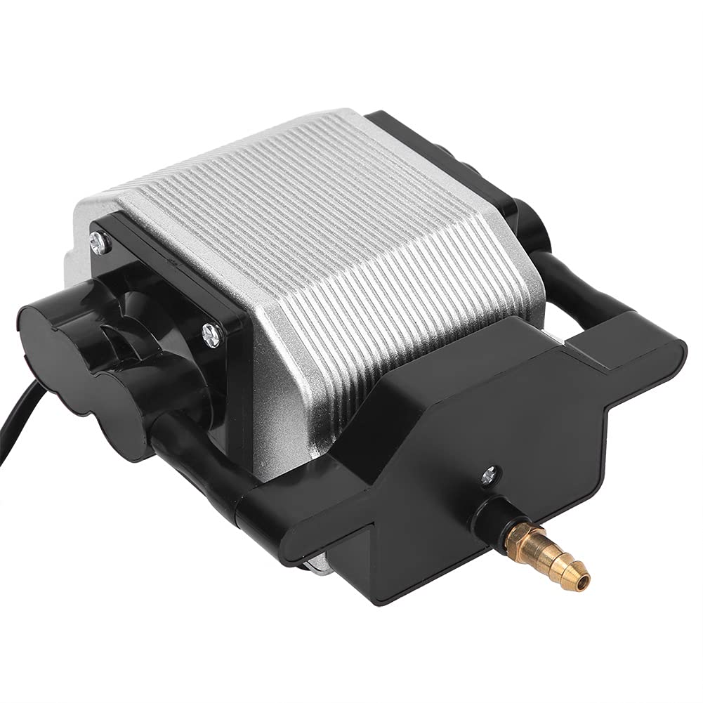 Qcwwy Pompe D'aération CC 16W 25W, Pompe à Air Basse Tension avec Coque en Alliage D'aluminium pour Le Transport D'oxygène dans Les Aquariums