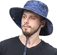 Vista 9 de CAMOLAND Sombrero de pesca para hombre, sombrero de ala ancha y grande con protección UV al aire libre