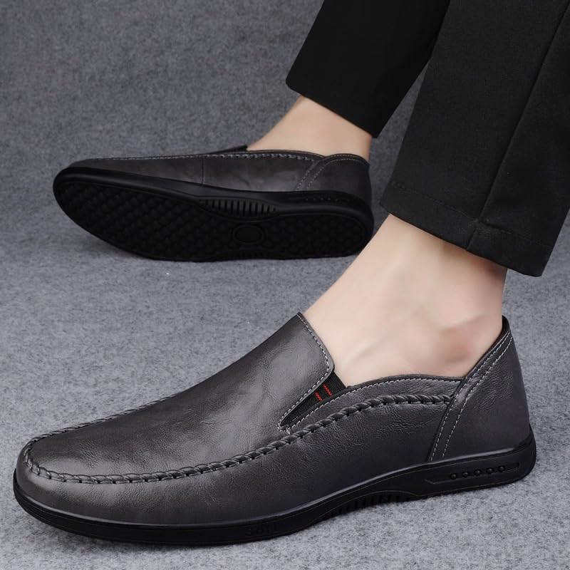 Men's Slip-on Casual Shoes Soft-Surface Breathable Oxford Shoes Flat-Bottomed Round-Toed Low-top Comfortable Non-Slip Shoes for Men2