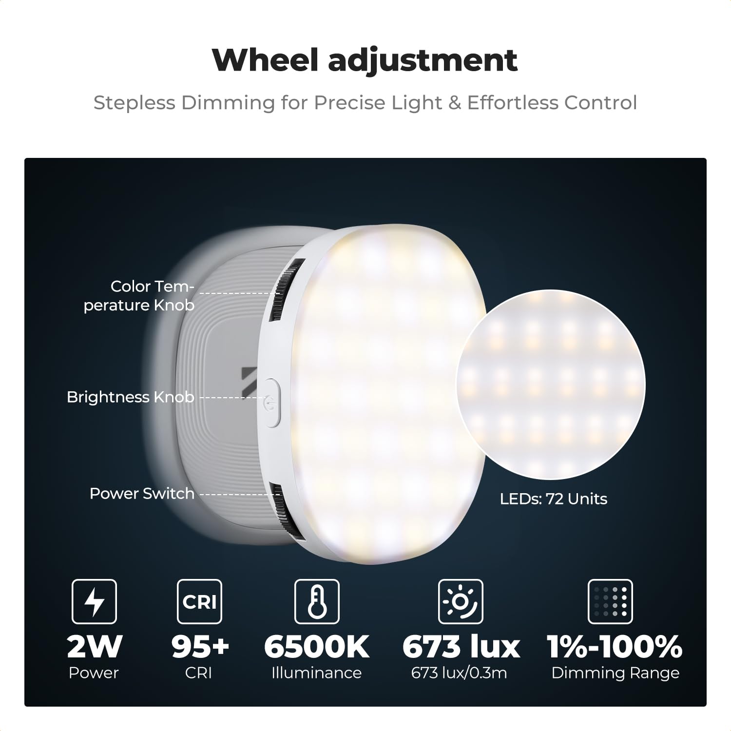 K&F CONCEPT 360° Magnetische Selfie Licht mit Spiegel 900mah Akku,Weiß | 673lux Handy Ringlicht kompatibel mit iPhone Magsafe/Android, LED Selfie Ring Fülllicht für Selfies /Make up/Fotografie