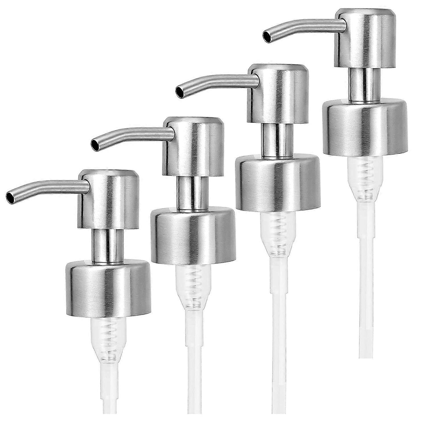 JOYHAPPST 4Pcs Soap Dispenser Pump Replacement Stainless Steel Lotion Dispenser Pump for Regular 28/400 Neck