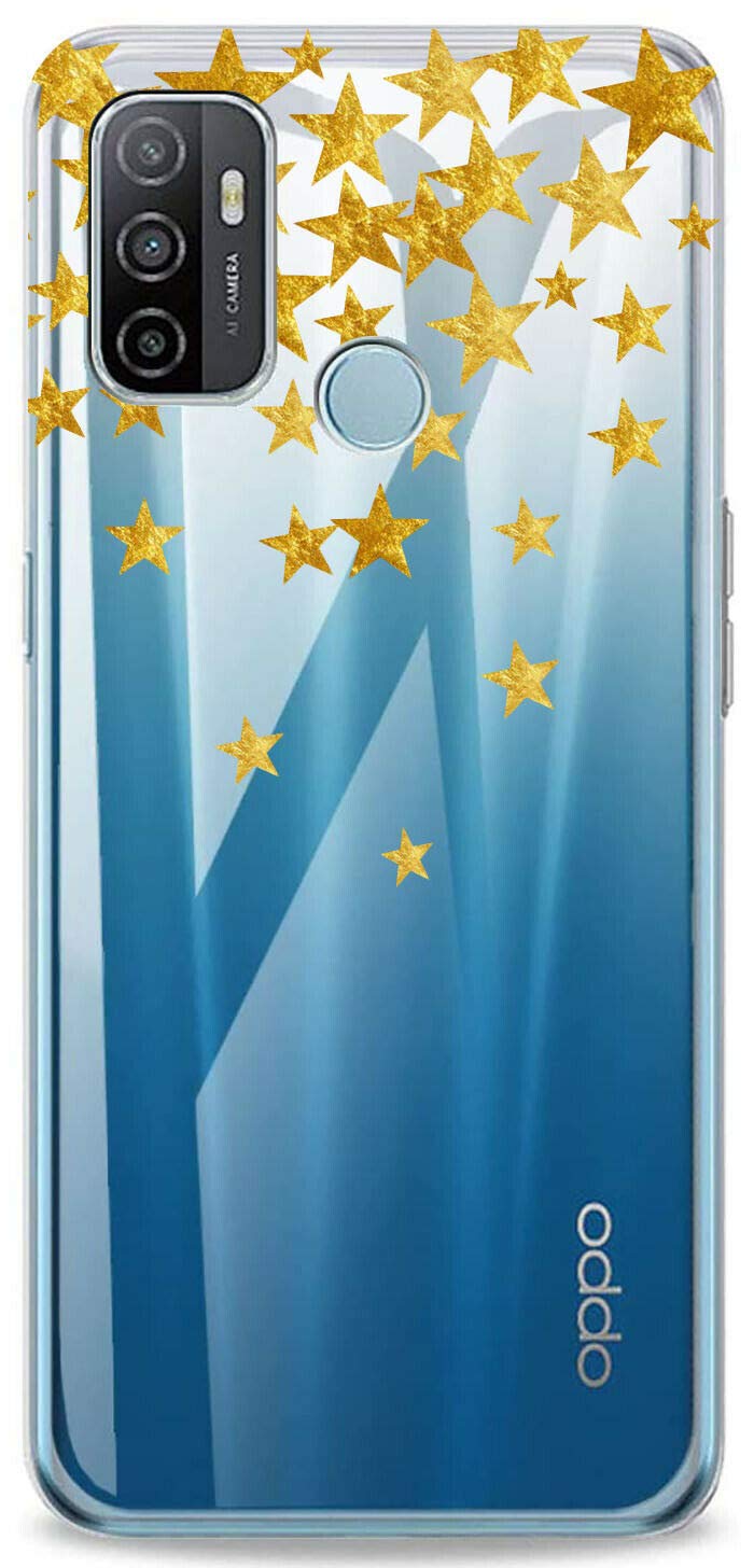 Mixroom - Cover Custodia Case In TPU Silicone Morbida Per OPPO A53 Fantasia Gatto Che Buca Carta Da Regali M687
