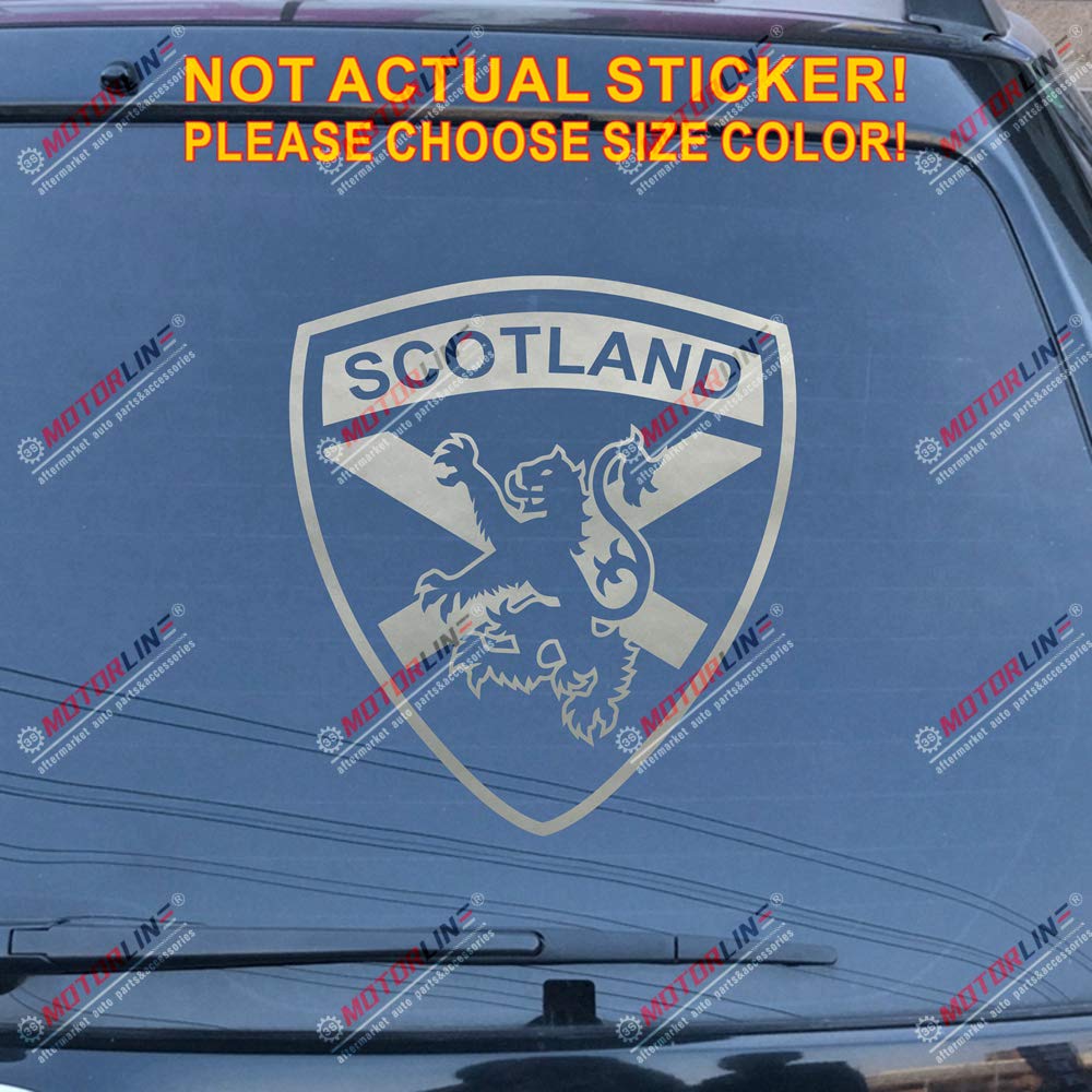 Calcomanía De Vinilo Para Coche Con Bandera Escocesa De León Rampante