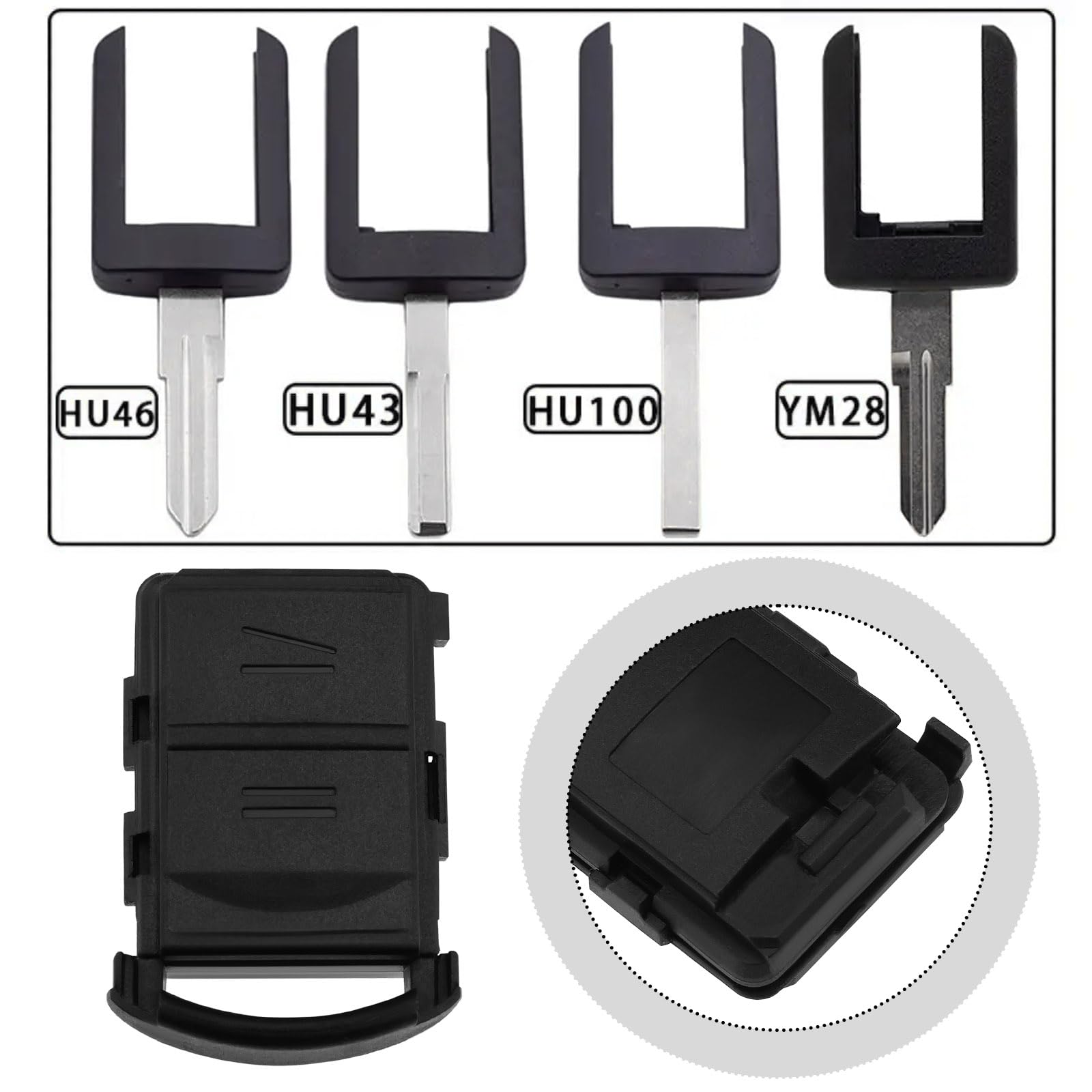 OTOTEC 2 Buttons Car Remote Key Head 433MHZ Car Key Remote Head Compatible with Vauxhall Compatible with Opel Meriva 2003-2006 Corsa C 2001-2007 Combo Van (2002-2009) - Image 4