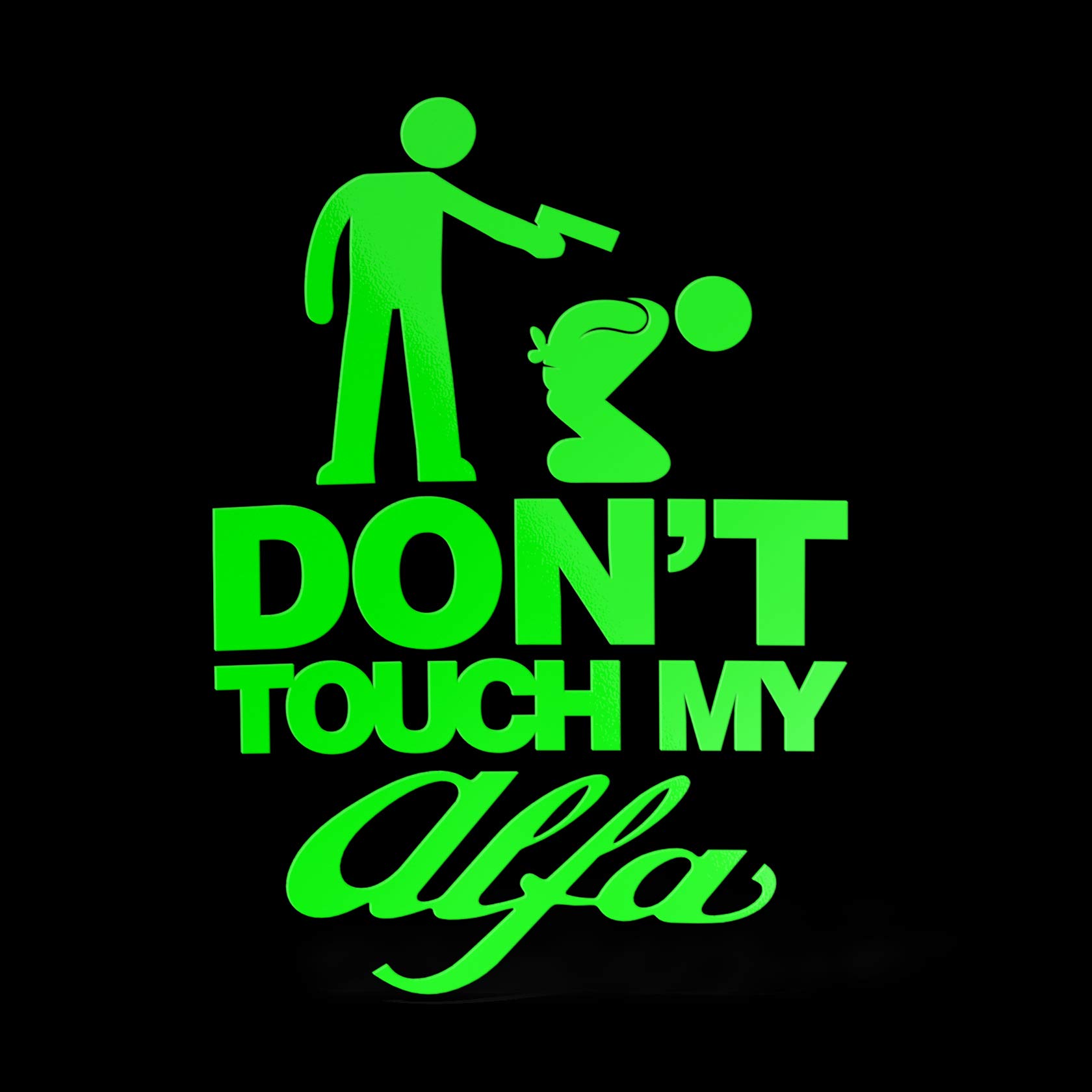 Sticker DON'T TOUCH MY MITO Adesivo per Alfa Decal Lunotto Auto