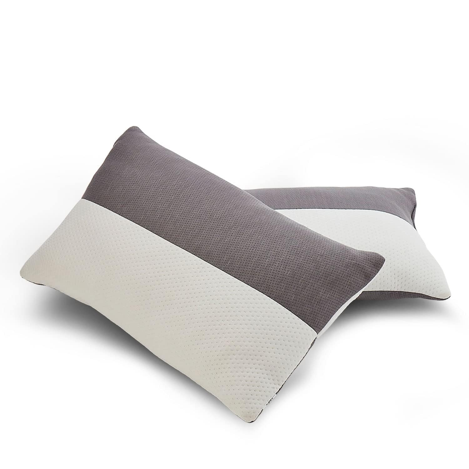 Y & A'M Sleeping Pillow with Zipper Microfibre Solid Sleeping Gusset Pillow | Ultra Soft Microfiber Anti Stress Bed Pillow for Sleeping & Neck Pain Relief for Back Support (Pack of 2, 42 x 68 cm)-image-36