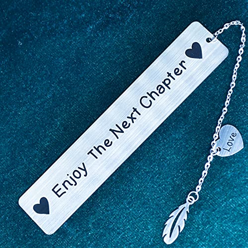 Lettering Bookmark With Chain Inspire Metal Bookmarks Retiring Graduation Birthday Valentines Job Christmas Anniversary Gifts For Book Lovers Students Parents Friends Readers Dad Mom #TOP2