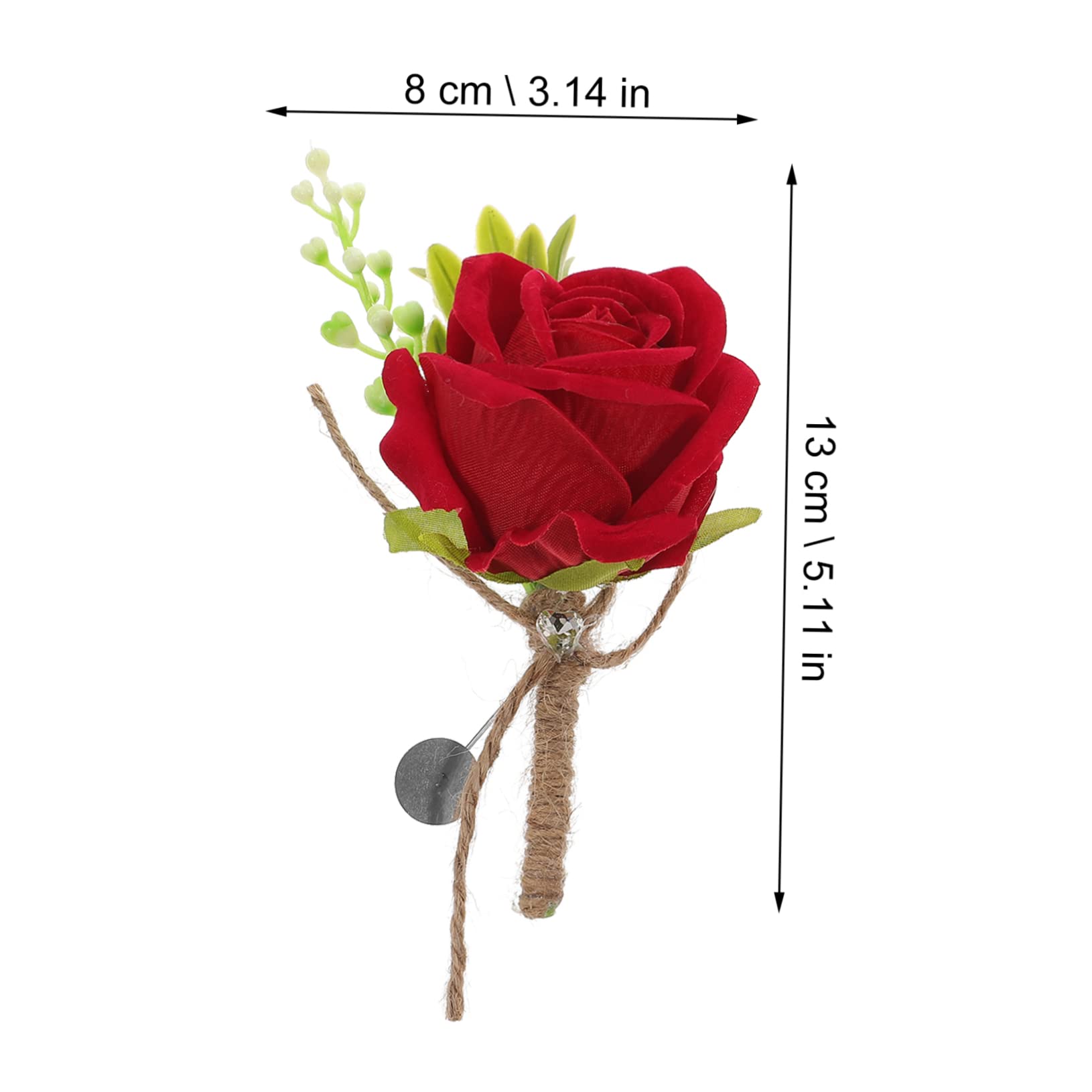 Abaodam 5 Set Di Fiori Artificiali Boutonniere Set Per Festa Di Nozze Simulazione Rose Corsages Spilla Sposo E Damigella Accessori 2 Pz * 5