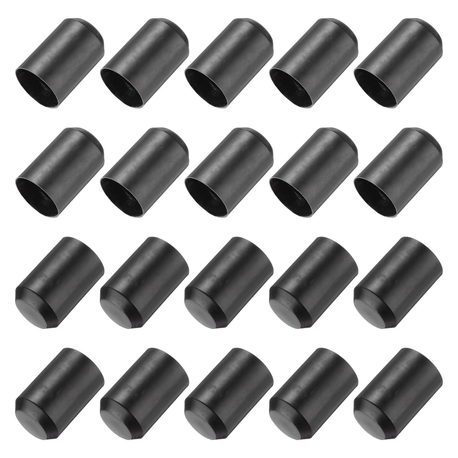 QUARKZMAN 50pz Tappi Termorestringenti 32mm ID x 50mm L 2:1 Rapporto Guaine Termorestringenti Tappi Rivestiti Sigillati Impermeabili Adesivi per Cavi Elettrici, Neri
