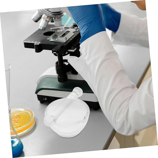 Set de mortero y mano de vidrio para cocina y laboratorio miniatura 3