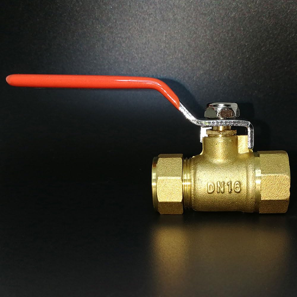 Brass Nickelage DN15 DN20 Male/Female Thread Ball Valve 1216/1418/1620/2025/2632 Pex Pipe Fitting Aluminum Pipe Fittings IDGTTLDF(1620 Nickel Plated)