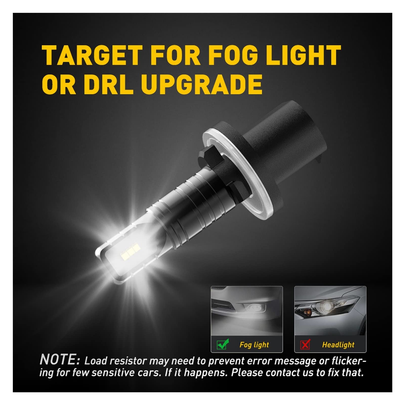 2 pz 120. 0LM H27 LED 6000K Bianco 880 881. PORTATO Lampadina della lampadina della fendinebbia della lampadina Drl. Compatibile for KIA Compatibile for Hyundai Compatibile for Ford Compati