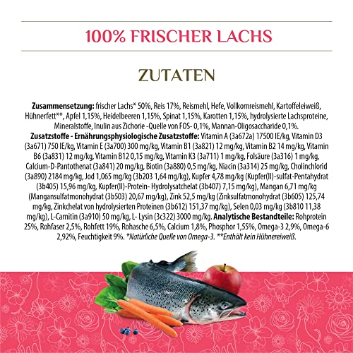 almo nature HFC Adult Dog XS/S 100% Frischer Lachs - Komplett-Trockenfutter für ausgewachsene Hunde Kleiner Rassen 1.2 Kg