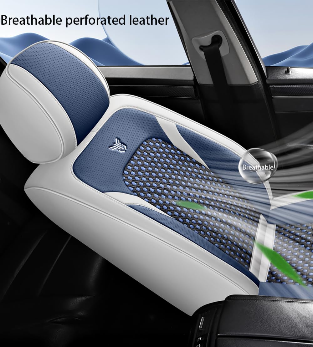Autositzbezüge komplettes Set Universal in Stylish Design | Schonbezüge für Vordersitze und Rückbank | Auto Sitzbezüge Airbag Kompatibel | Premium Wasserdicht Sitzbezug, Schwarz Grau