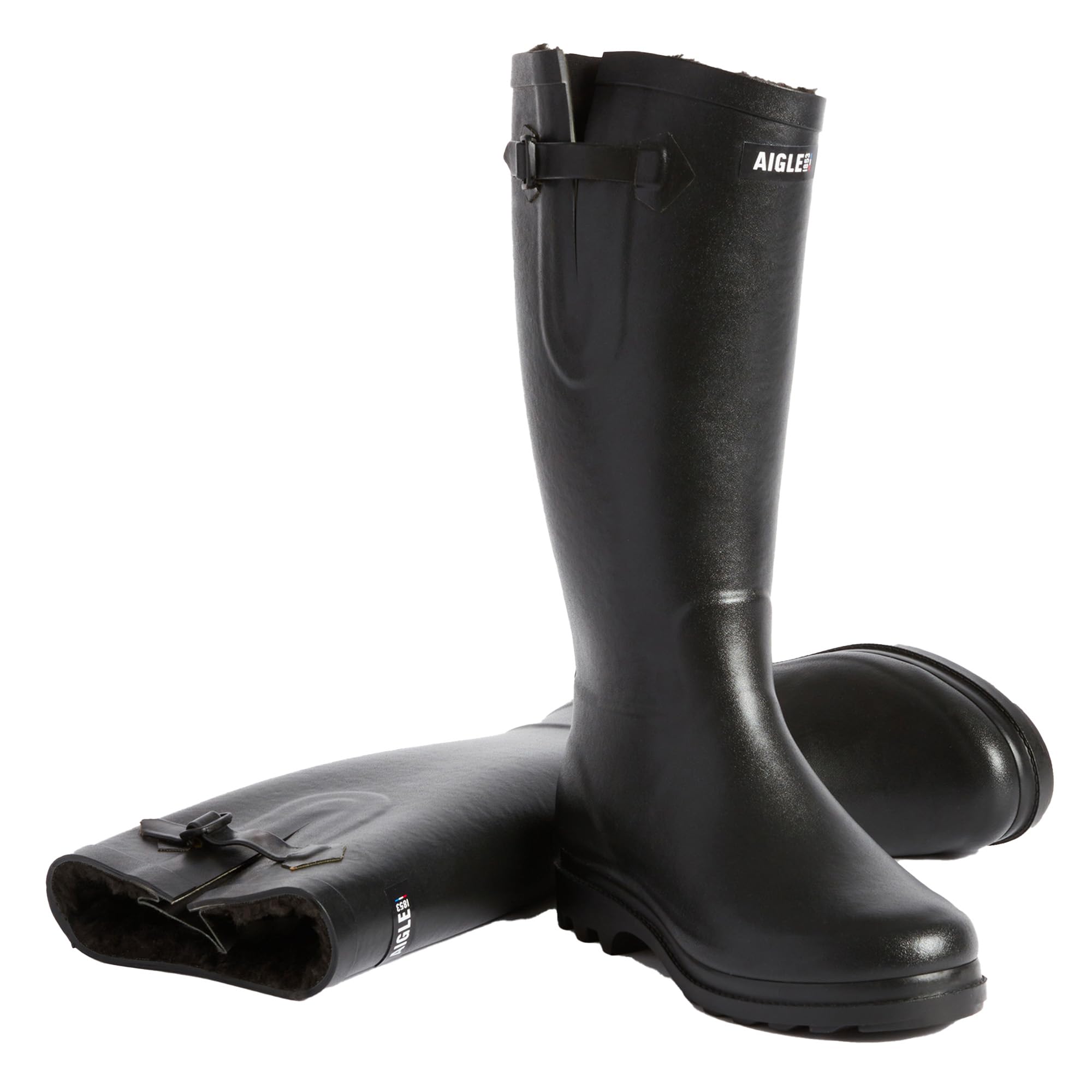 Aigle Aiglentine F2NL Women's Rain Boot, Black, 40 EU, Black, 7 UK