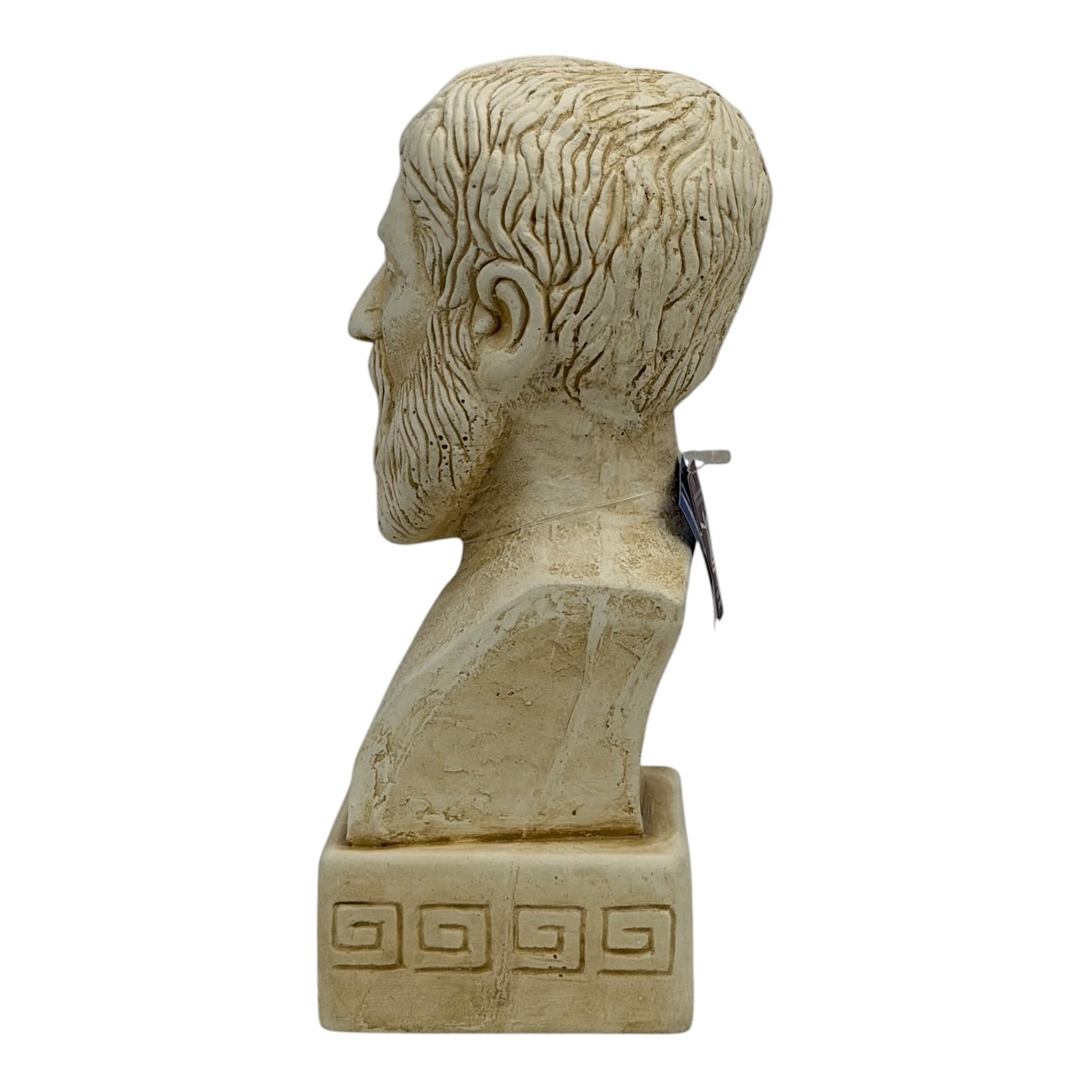 Popiersie Platona - grecki ateński filozof z twardego tynku, ręcznie wykonana klasyczna grecka rzeźba artystyczna, 19 cm
