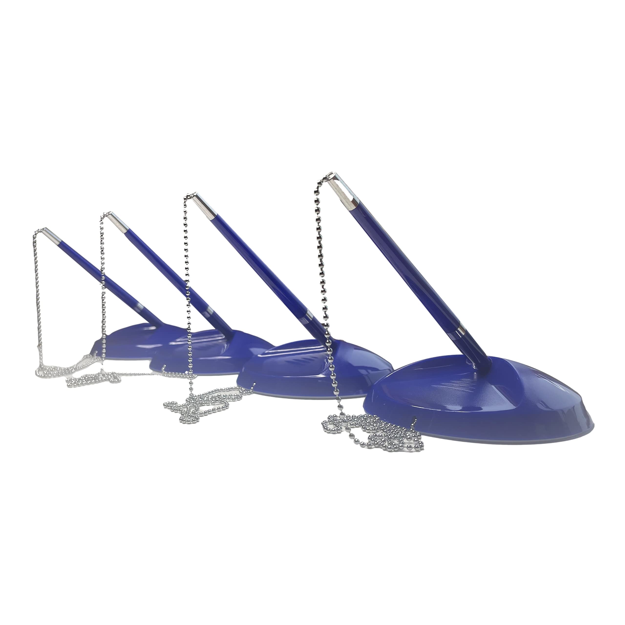 Janrax Pack of 8 Blue Reception Counter Pens on Chain — image 1