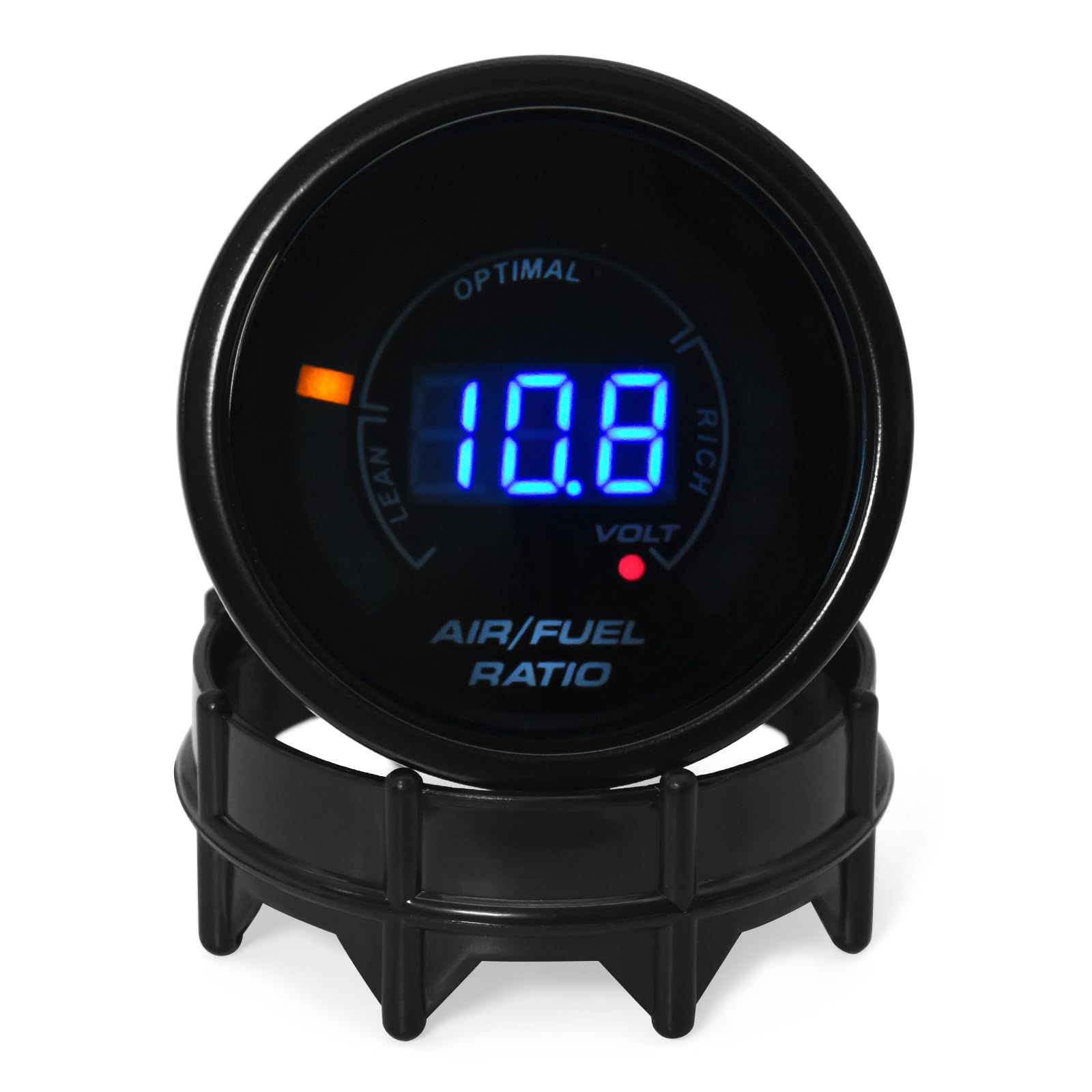 Misuratore per auto e carburante, da 52 mm, con display digitale a LED blu con banda stretta O2, sensore di ossigeno, 12 V