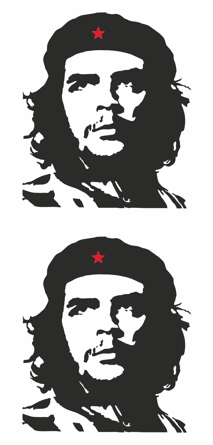Sticker Che Guevara contour set of 2 135 x 110 mm