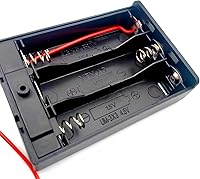 Vista 5 de FainWan 2 unids cable de plomo de plástico 3 x 1.5 V AA Baterías Celular caja titular caso negro