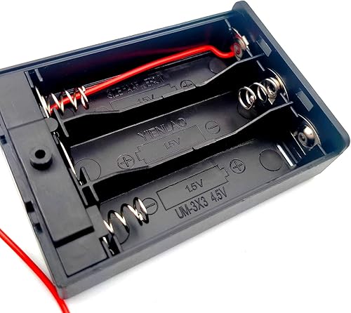 Miniatura 5 de FainWan 2 unids cable de plomo de plástico 3 x 1.5 V AA Baterías Celular caja titular caso negro