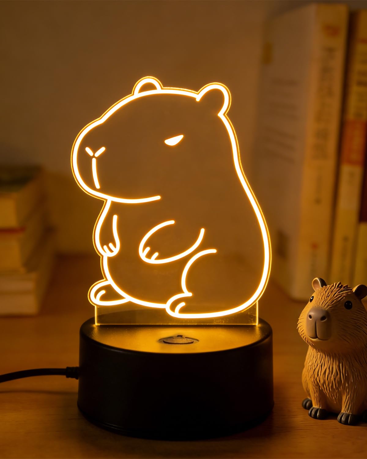 Capybara 3D Night Light for Kids, Capybara Gifts for Boys Girls Baby, Beauty 3D LED Illusion Lamp with 16 Colors Change Remote Control, 10 Brightness Levels, Christmas Birthday Gift for Children