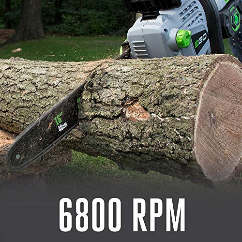 EGO Power+ CS1604 16-Inch 56-Volt Lithium-ion Cordless Chainsaw - 5.0Ah Battery and Charger Included
