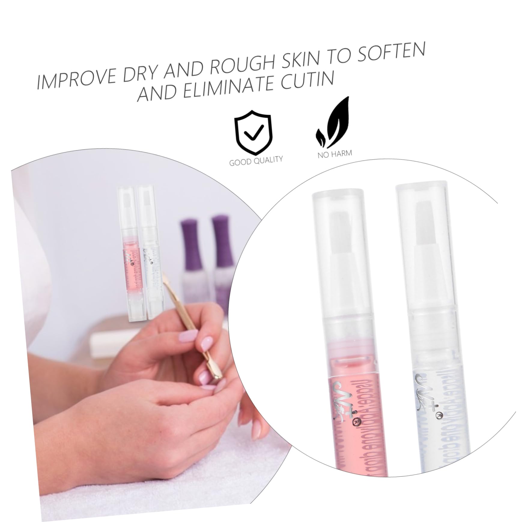 Healeved 24piezas Nutriente Para Cutículas Lápiz Hidratante Para Cuidado De Uñas Para Manicura y Reparación De Para Salones y Casa