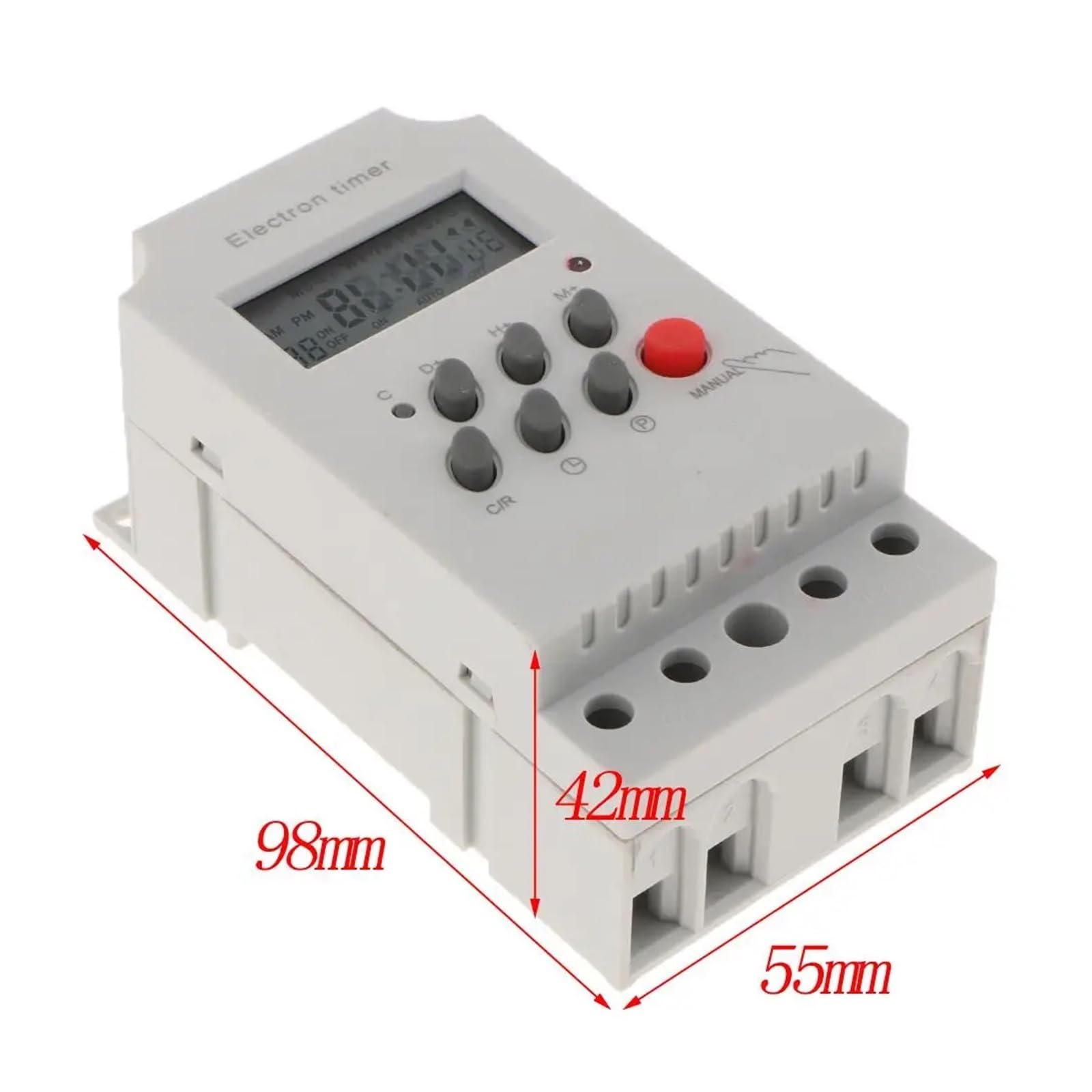 Interruptor Temporizador electrónico con relé Digital programable LCD de 12 V montado en Panel