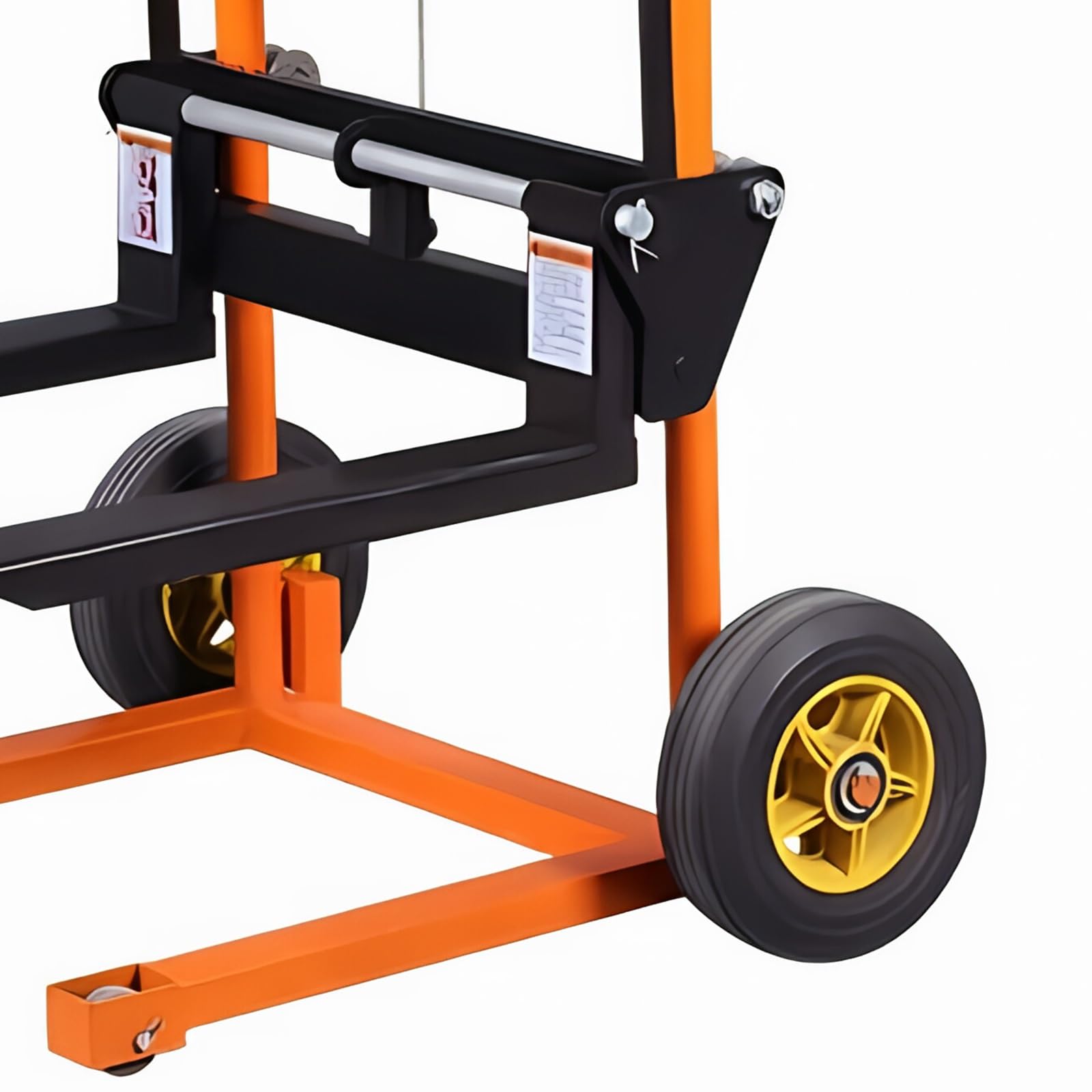 Impilatore manuale per transpallet con controllo ruota posteriore per un efficiente impilamento del carico in officine e magazzini, ideale per operazioni di movimentazione dei materiali