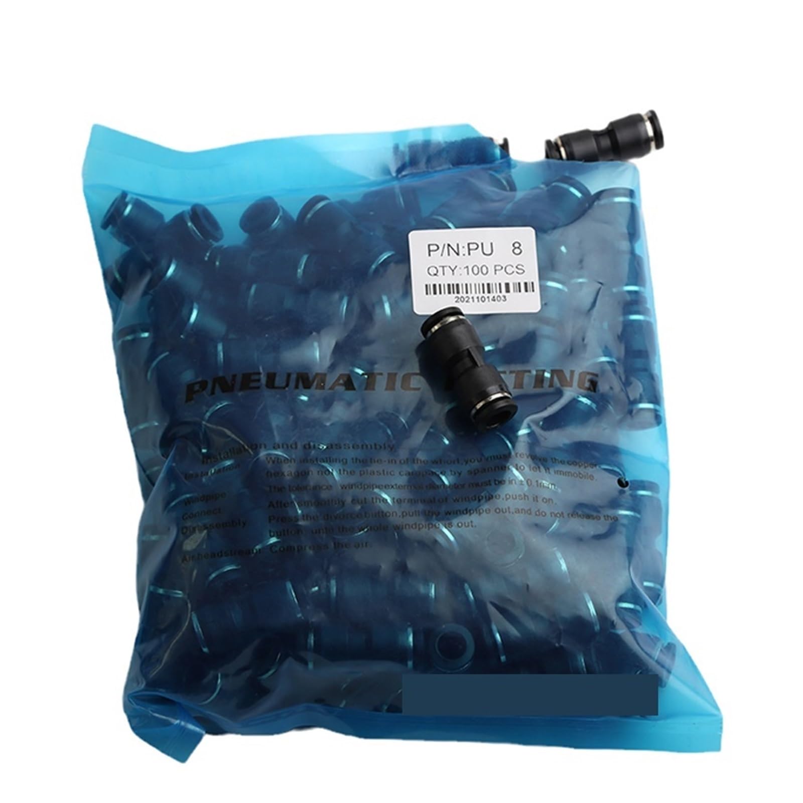 SBTRKT 50 oder 100 Stück PU 4 mm 6 mm 8 mm 10 mm 12 mm 14 mm 16 mm pneumatische Luftanschlüsse Besser als Blaue gerade PU-Anschlüsse (Color : 14MM, Size : 50PCS)