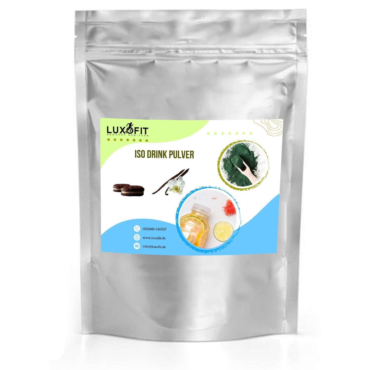 Luxofit Vanille Schoko Getränk isotonisch Iso Drink Pulver, Fitnessgetränk, Trainingsergänzung, schnelle und einfache Zubereitung, Sportlergetränk, Made in Germany (10 Kg)