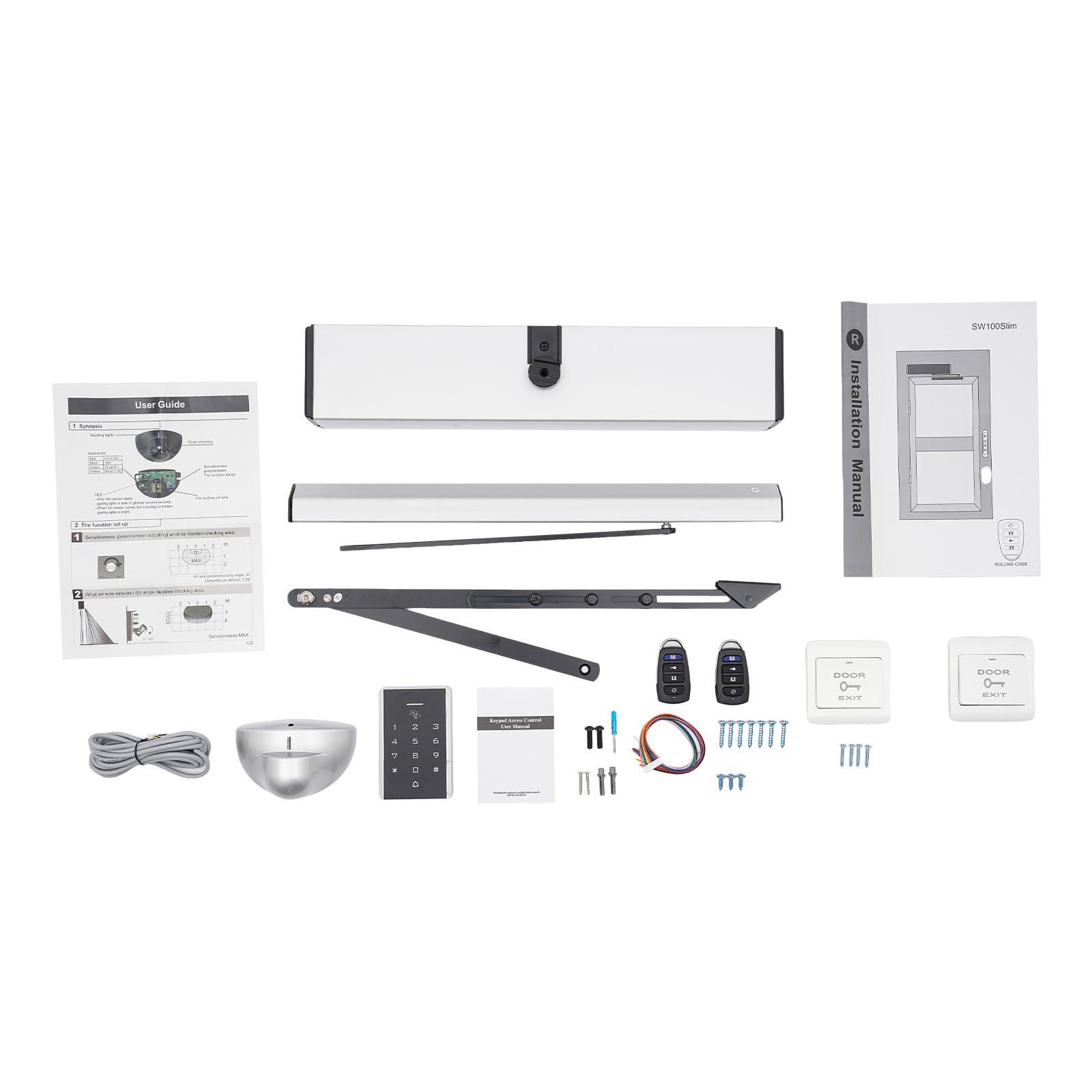 Kit de apertura de puerta automática para puertas de madera, metal o marco de madera, capacidad de carga máxima: 150 kg