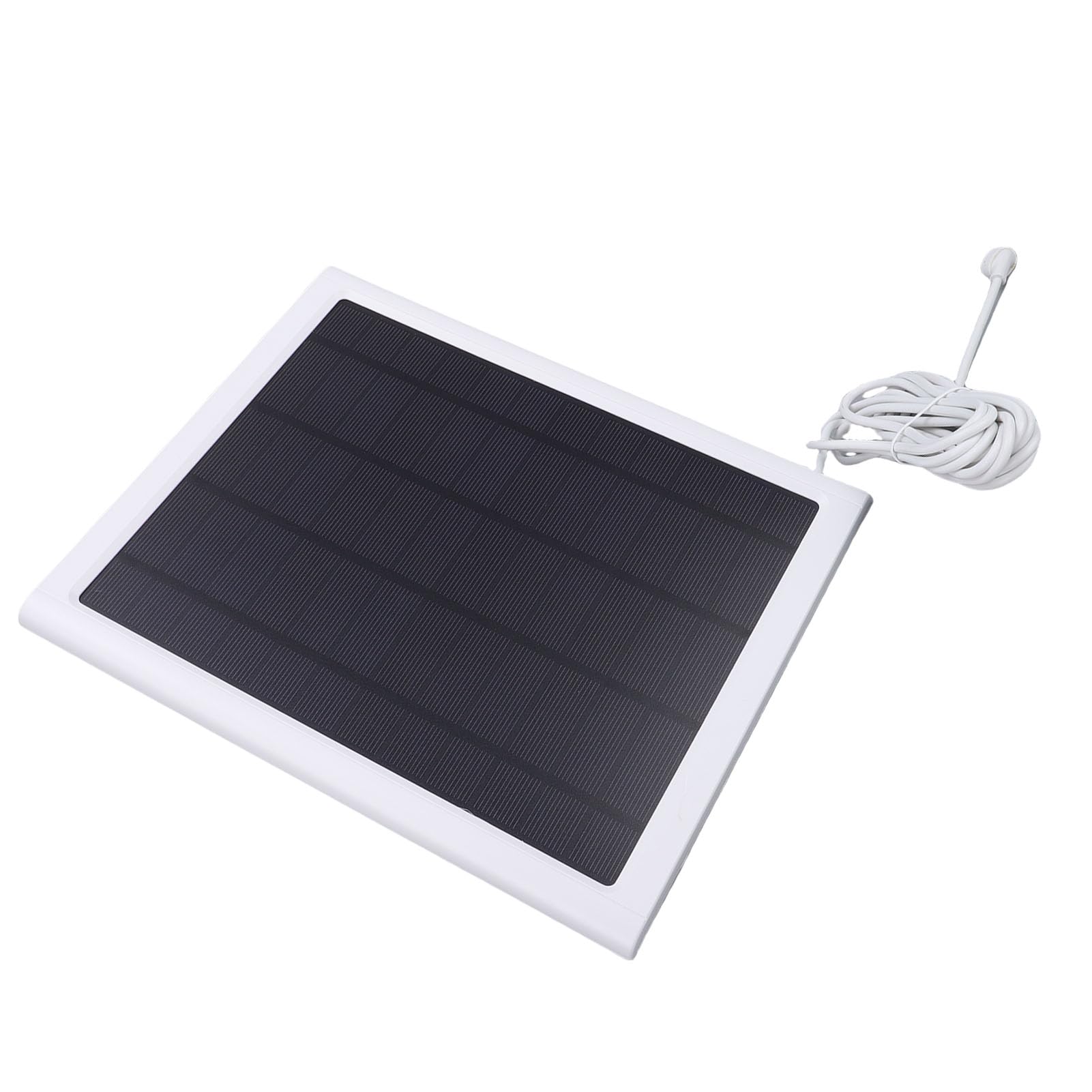 FILFEEL Panel Słoneczny 15 W do Baterii i na Zewnątrz – Monokrystaliczny Panel Słoneczny IP66 z Mocowaniem 360° i Kablem o Długości 3,8 Stopy – Biały (2 kawałki)