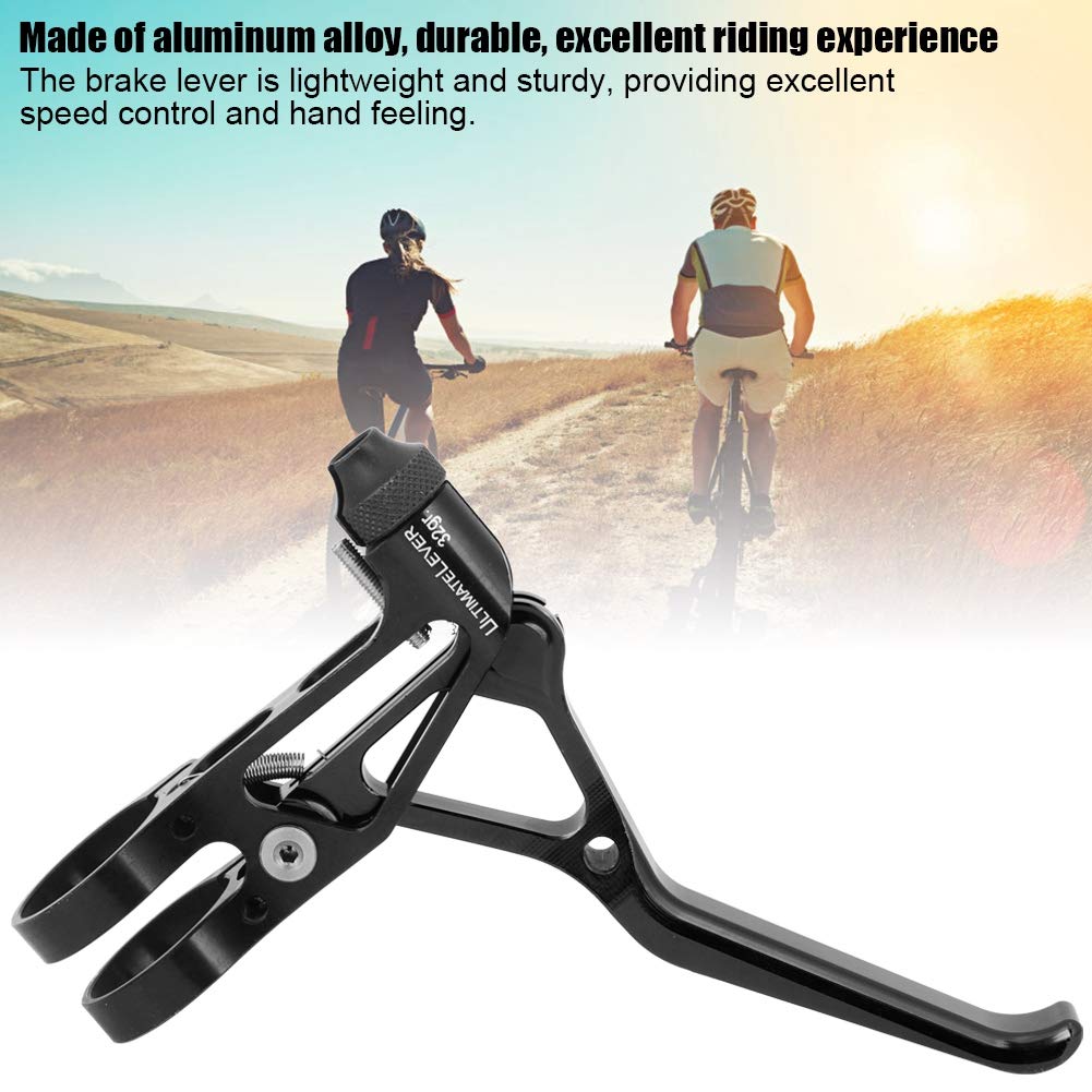 Lybunair Featherlight CNC Bicycle V Brake Handle Lever Cycling Accessory, for Folding Road Bike (Black)