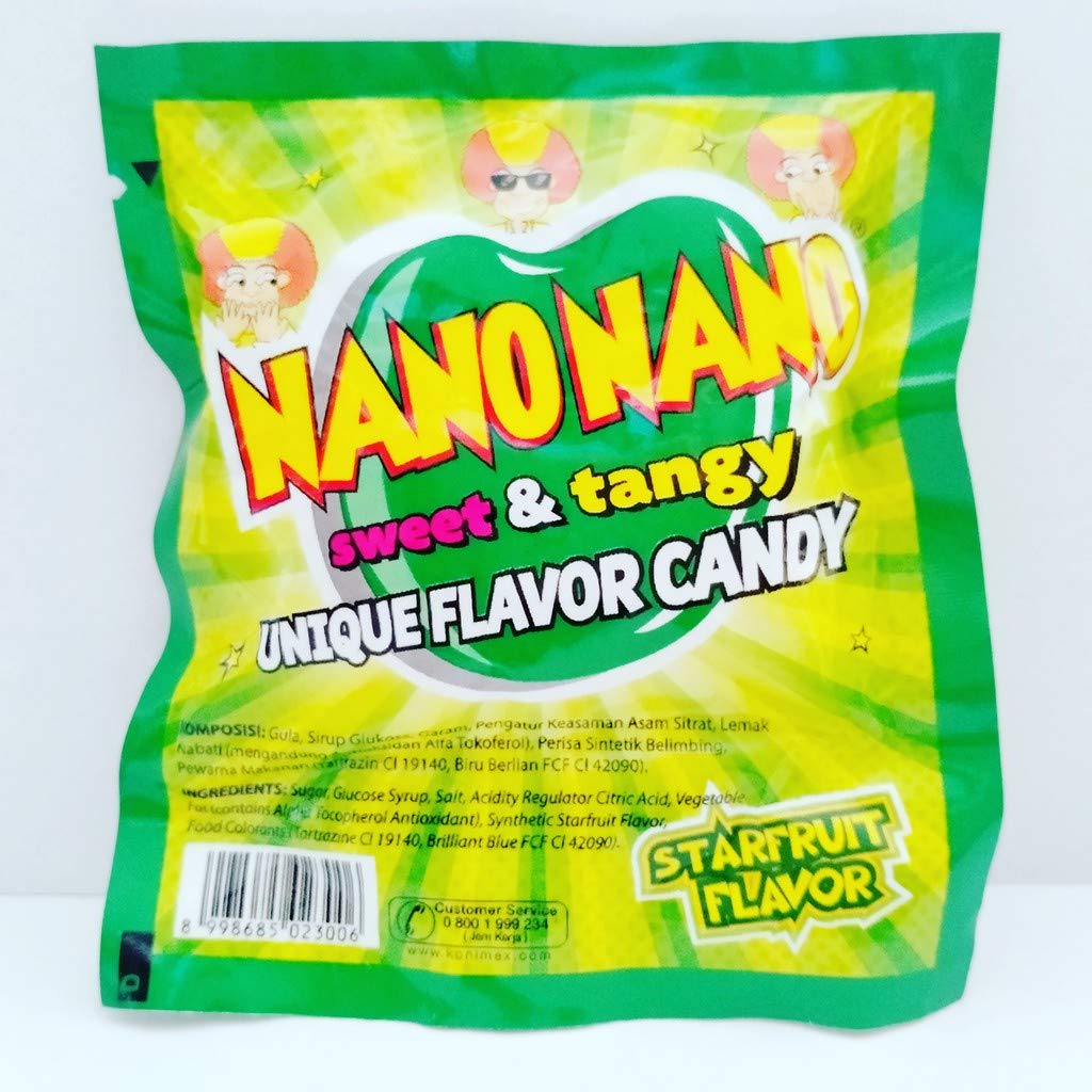 Nano Nano Manis Asem Asin Rasa Belimbing (Star Fruit) Candy, 12.5 gr (6 sachets)