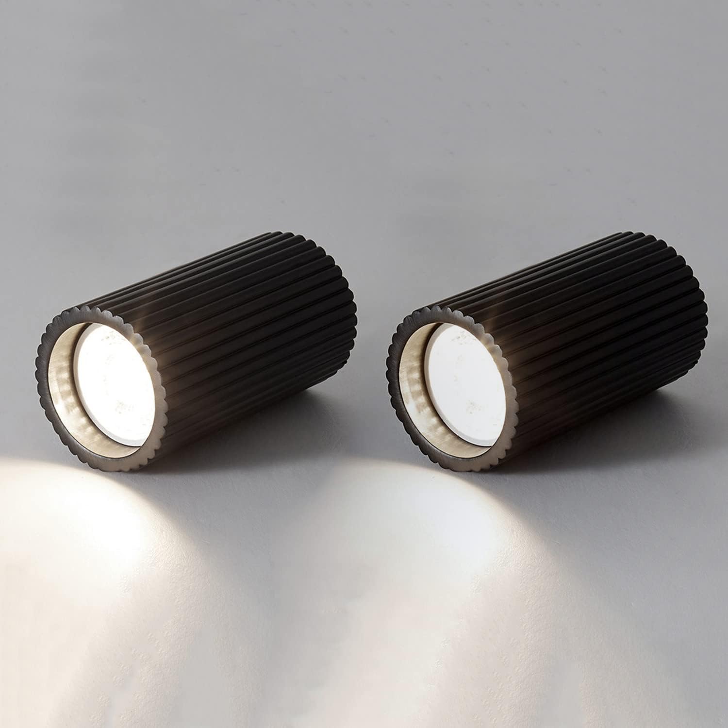 Modern Surface Mounted Spotlight GU10 Ceiling Downlight Set of 2, Resin Hallway Ceiling Light Fixtures, Directional Spotlights Accent Lamps for Gallery Living Room