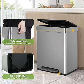 Amazon.com: 60 Liter / 16 Gallon Dual Compartment Stainless
