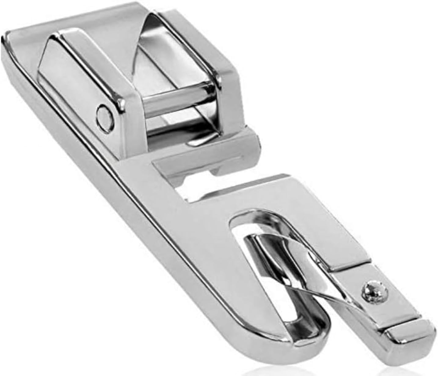 Metal Pico Snap-On Foot for Automatic Sewing Machines (Singer/Usha/Brother) Narrow Roll Edge Presser Hemmer Foot | Stainless Steel Snap-on for Home Use | Compatible with Front Loading Machines
