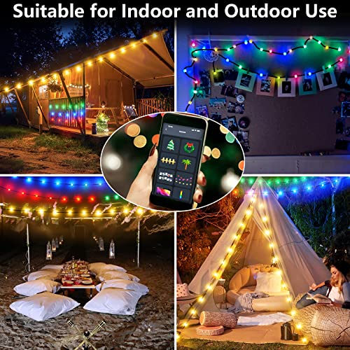 Phyleko Outdoor String Lights, 33Ft 66Led String Lights, Ip68 Waterproof Patio Lights, Rgb Color Changing String Lights For Patio Decor, String Lights For Outside With Music Sync,Bluetooth,App Control #TOP3