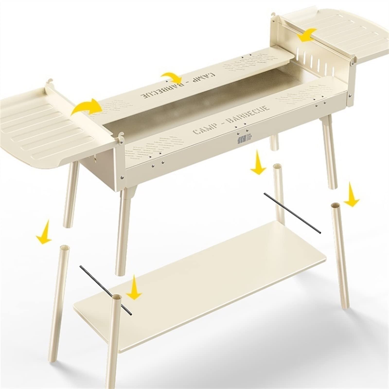 Griglia da Tavolo 3-5 People Outdoor Travel Camping Barbecue Grill Picnic Accessories Portable Folding Charcoal Cooking Food