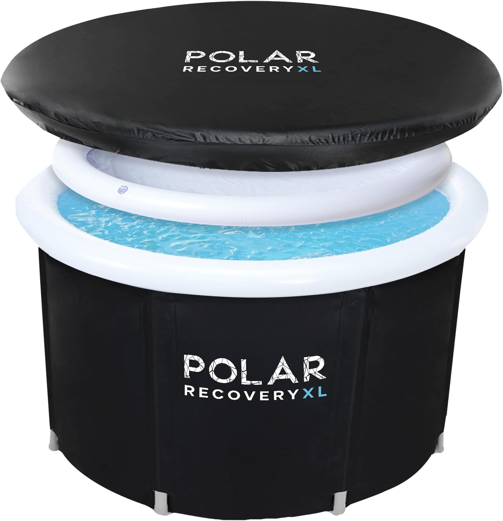 Polar Recovery Tub/Portable Ice Bath for Cold Water Therapy Training/an Ice Bathtub for Athletes - Adult Spa for Ice Baths and Soaking - Outdoor Cold Therapy tub (Black XL)