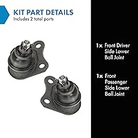 Vista 428 de TRQ, junta de rótula inferior delantera para el lado del conductor y del acompañante