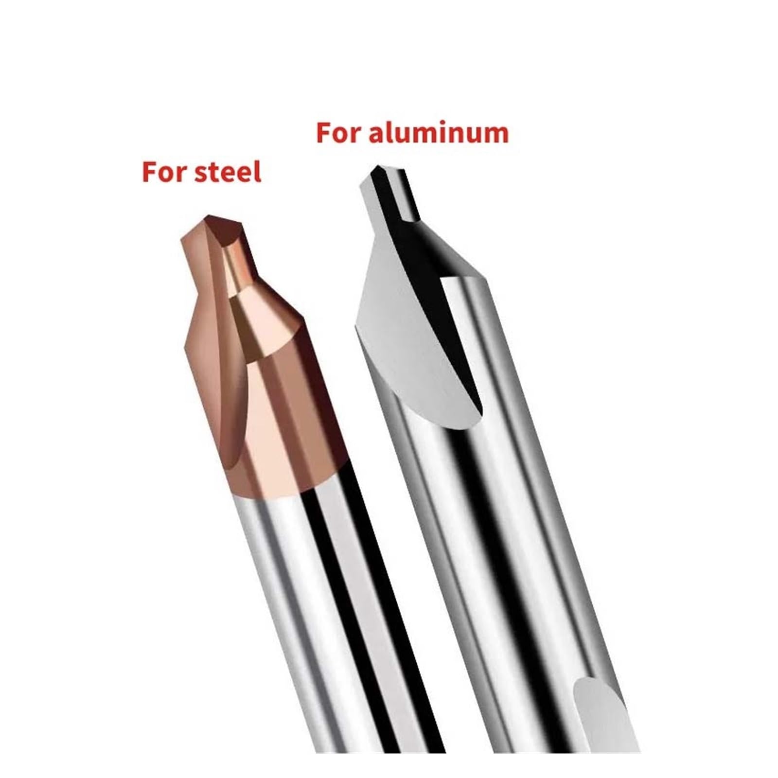 Brocas centrales Broca central de doble cabezal de carburo HR60, broca central de acero de tungsteno, 1 pieza(2F steel,1X60AX4DX100)