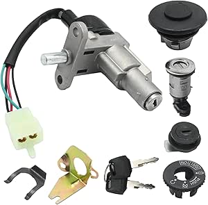 GY6 50CC IGNITION SWITCH KEY LOCK GAS TANK CAP SET FOR SCOOTER MOPED TAOTAO NEW